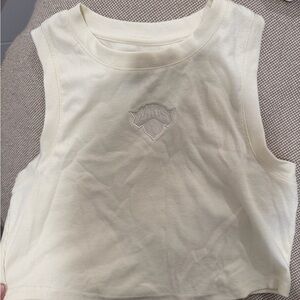 Women’s Cream NY KNICKS Cropped Tank